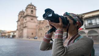 A photographer taking a photo.